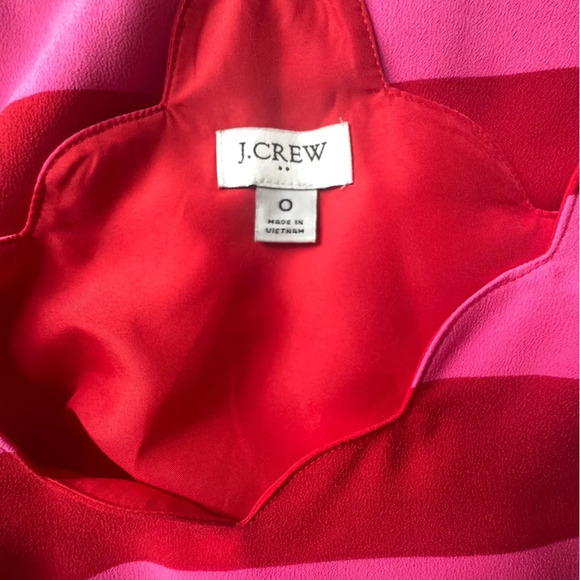 J CREW NWOT PINK & RED STRIPED CAMISOLE TOP | SIZE: 0 - Picture 9 of 9